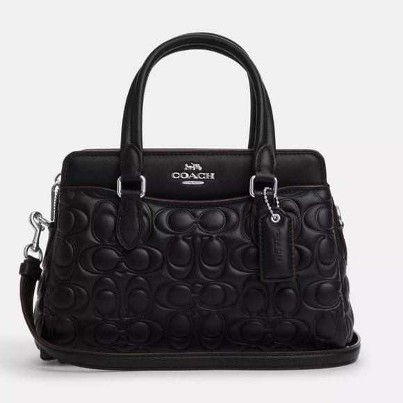 NWT COACH Mini Darcie Carryall With Signature Leather - Picture 5 of 9